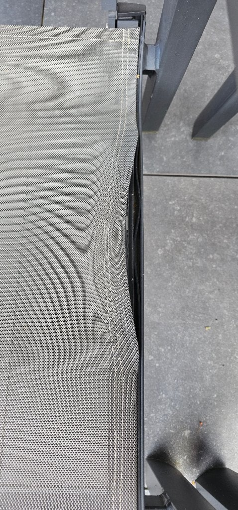 Tuin relax stoel met dik kussen en voetenbank, Ophalen, Gebruikt, Aluminium