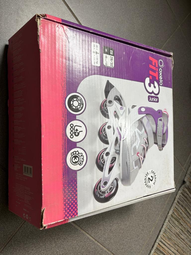 Oxelo inline skates + protector set, Kinderen en Baby's, Ophalen, Verstelbaar, Zo goed als nieuw, Kinderen