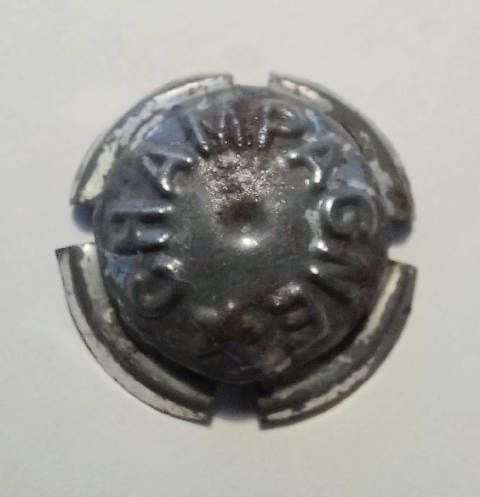 Ancienne capsule de champagne générique à lacets, Enlèvement ou Envoi, Utilisé