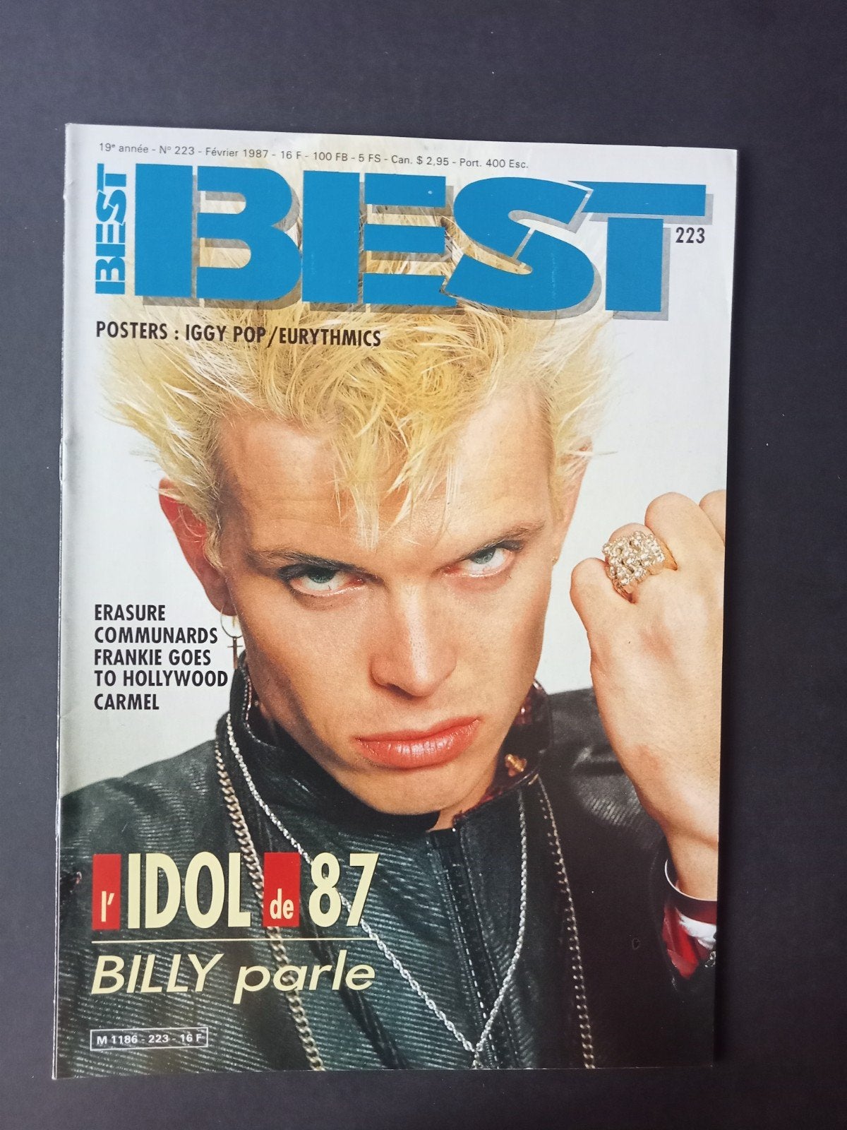 Billy Idol, Frans tijdschrift, Best1987.