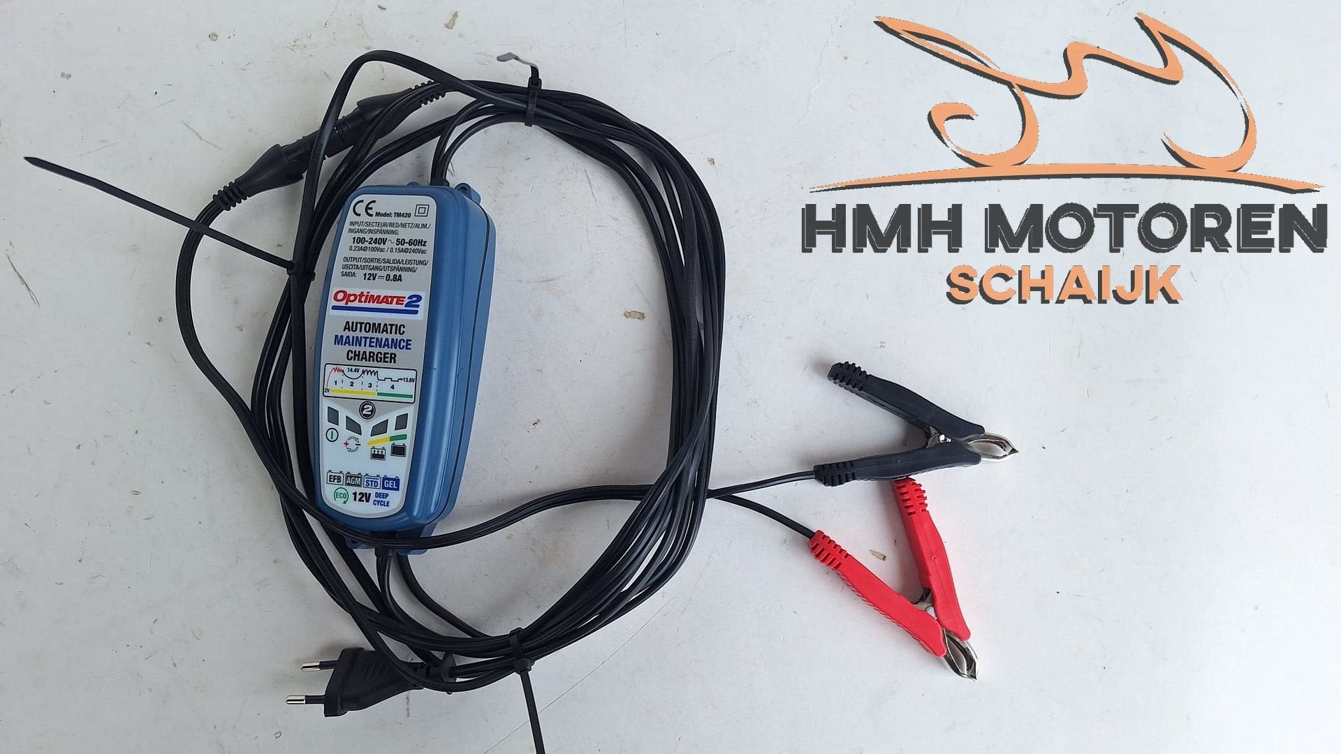 TecMate OptiMate 2 druppellader TM420 acculader 12V klemmen, Motos, -, Comme neuf, -, -
