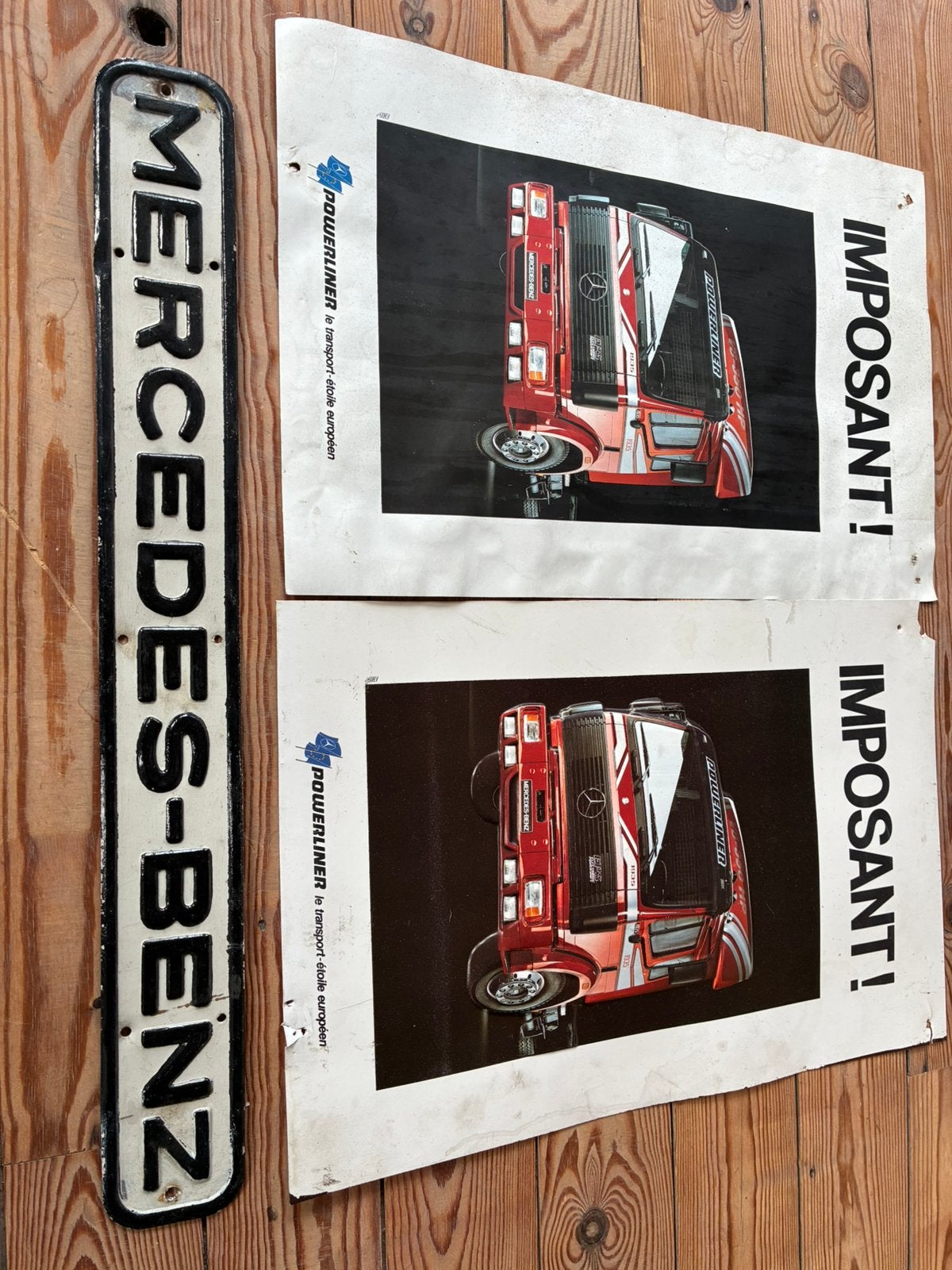 Automerken publiciteit metcedes emaille plaat en posters, Ophalen, Zo goed als nieuw