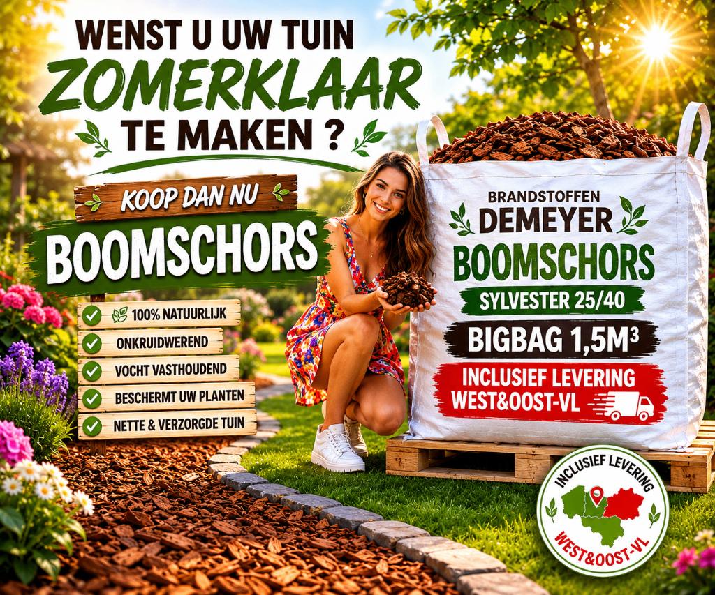 BOOMSCHORS / GRATIS LEVERING IN WEST & OOST-VLAANDEREN, Envoi, Écorce de pin