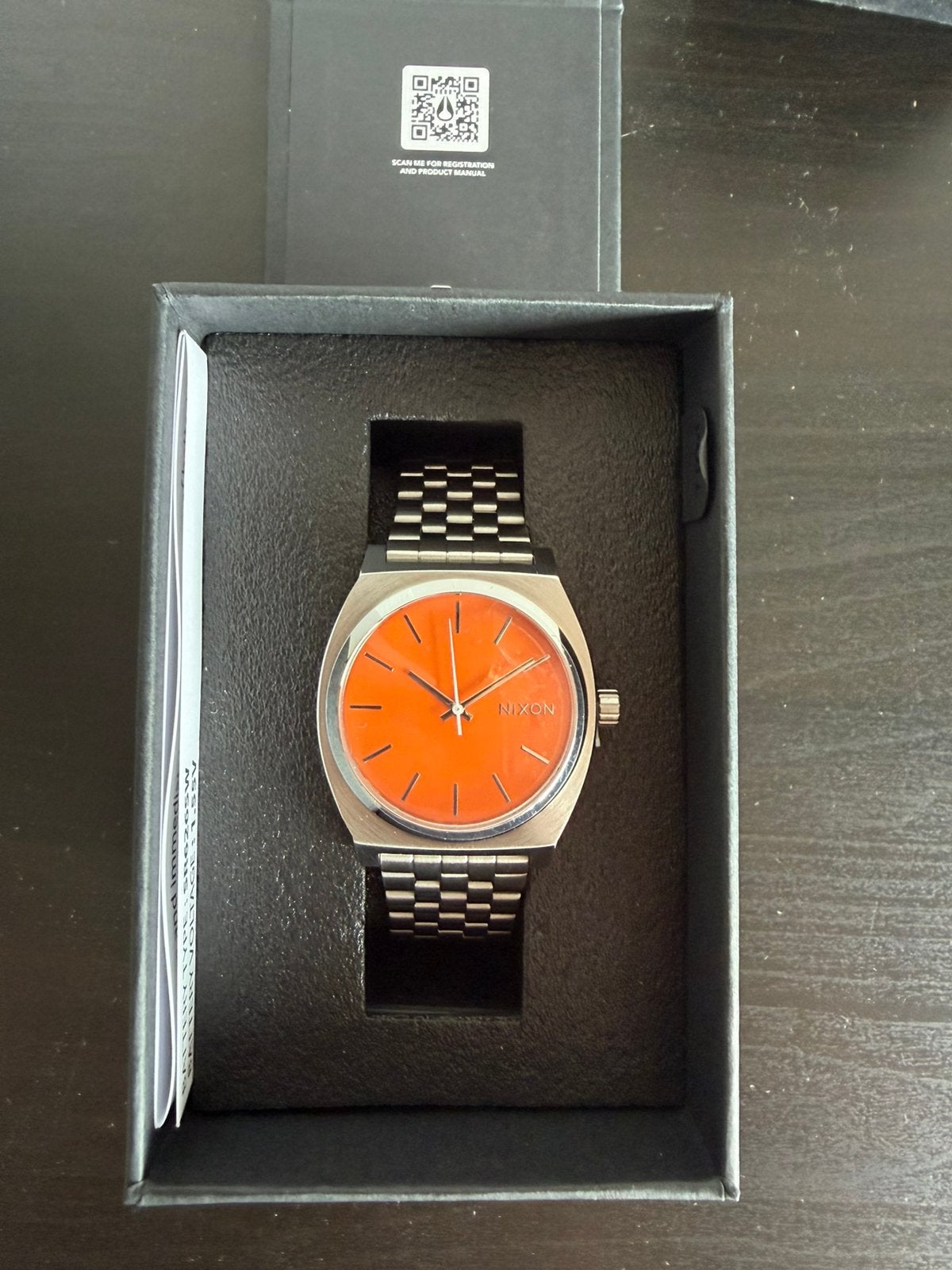 Nixon Time Teller — Silver/Mandarin, Ophalen, Zo goed als nieuw