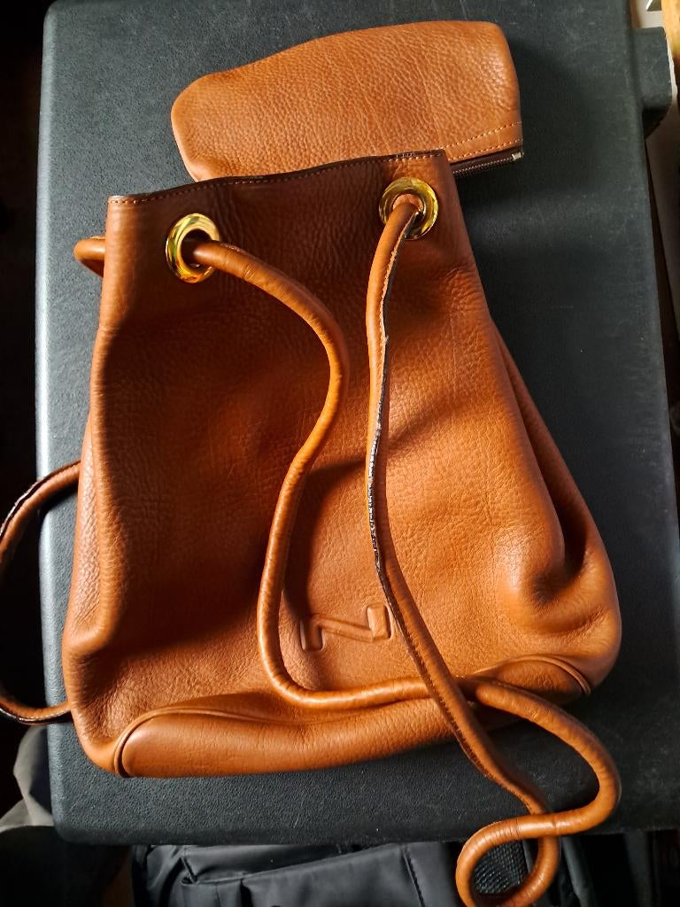Sac dame en cuir Nathan, Enlèvement, Comme neuf, Brun, Sac à bandoulière