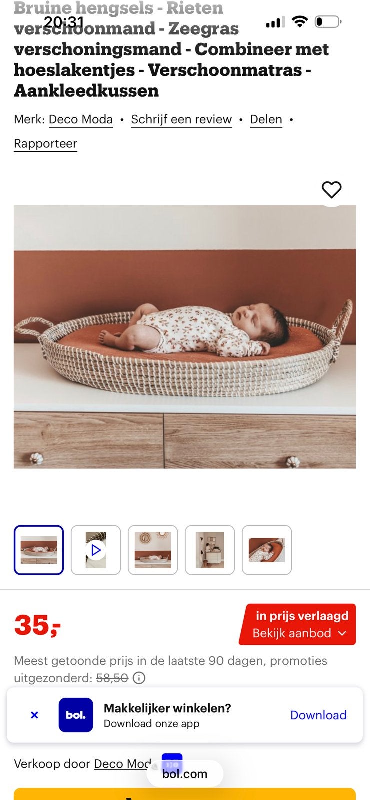 Verschoonmand baby incl matrasje, Enlèvement, Comme neuf