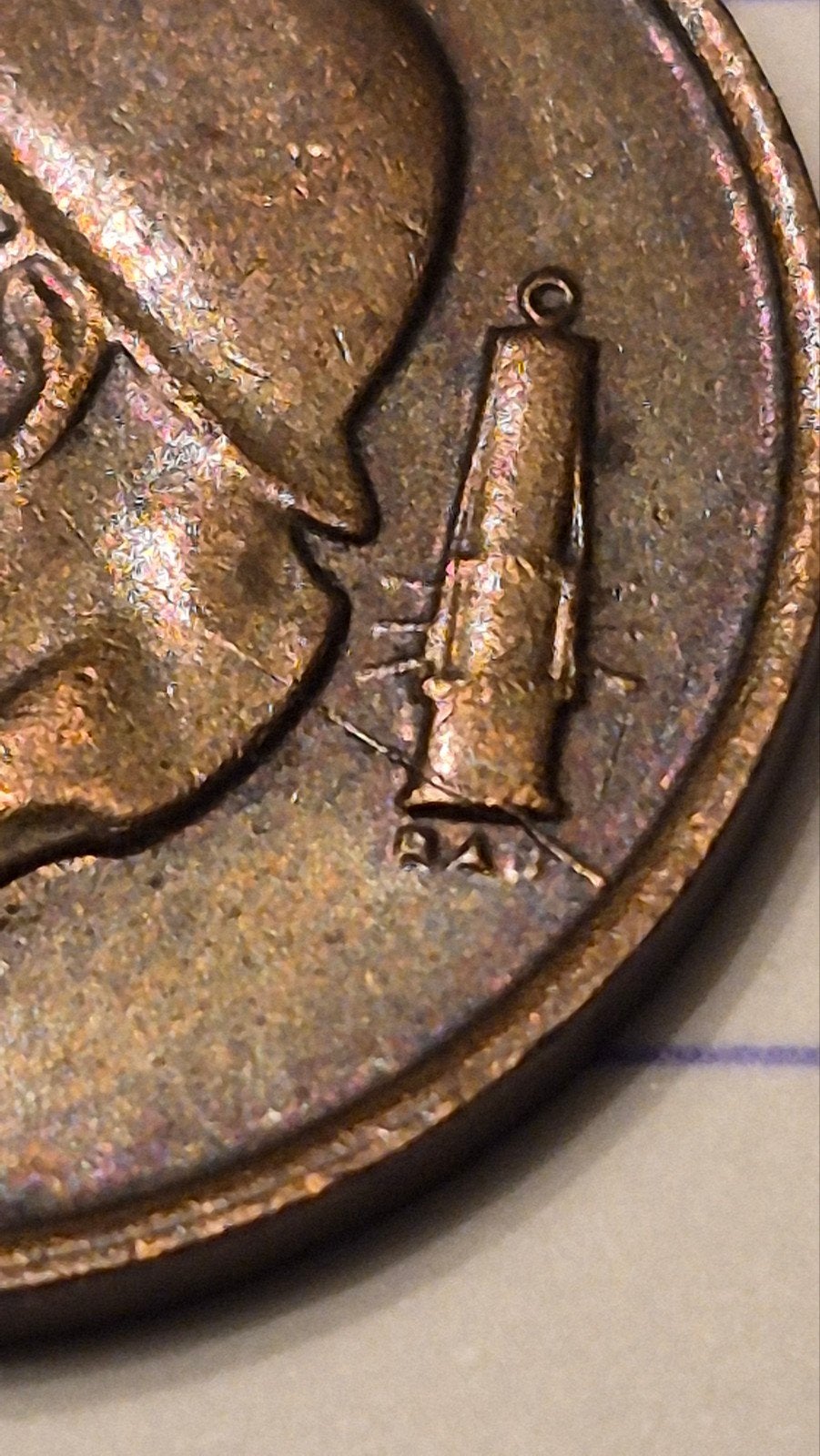 50 centiem met misslag door lamp onderaan 1979 Frans, Enlèvement ou Envoi, Bronze, Monnaie en vrac