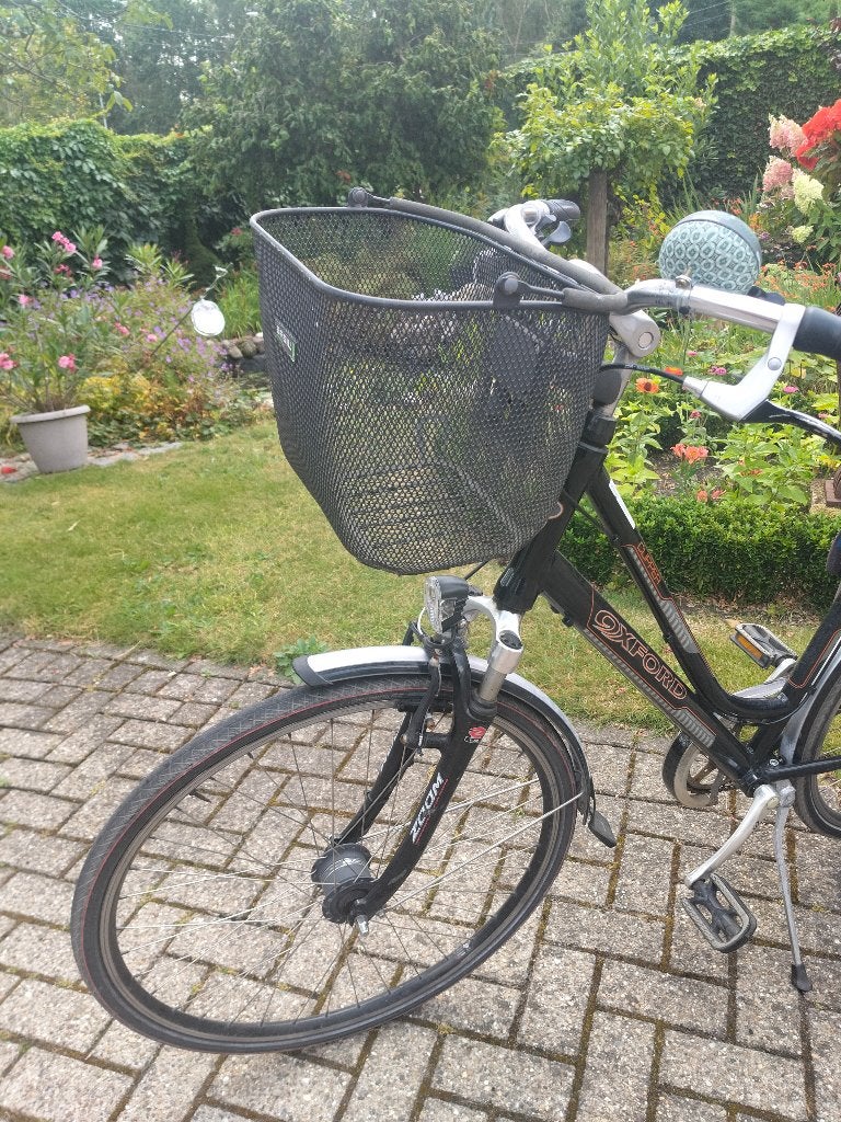 Metalen demonteerbare draagbare fietsmand Basil met houder., Ophalen, Gebruikt, Stuurbevestiging, Basil