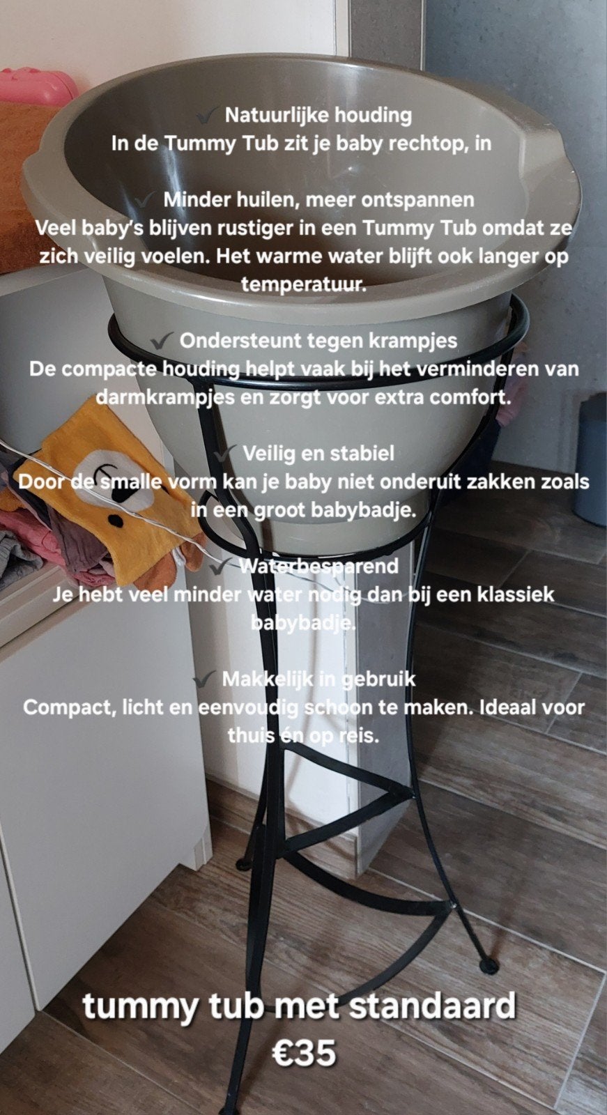 Tummy tub, Kinderen en Baby's, Badjes en Verzorging, Ophalen, Tummy Tub