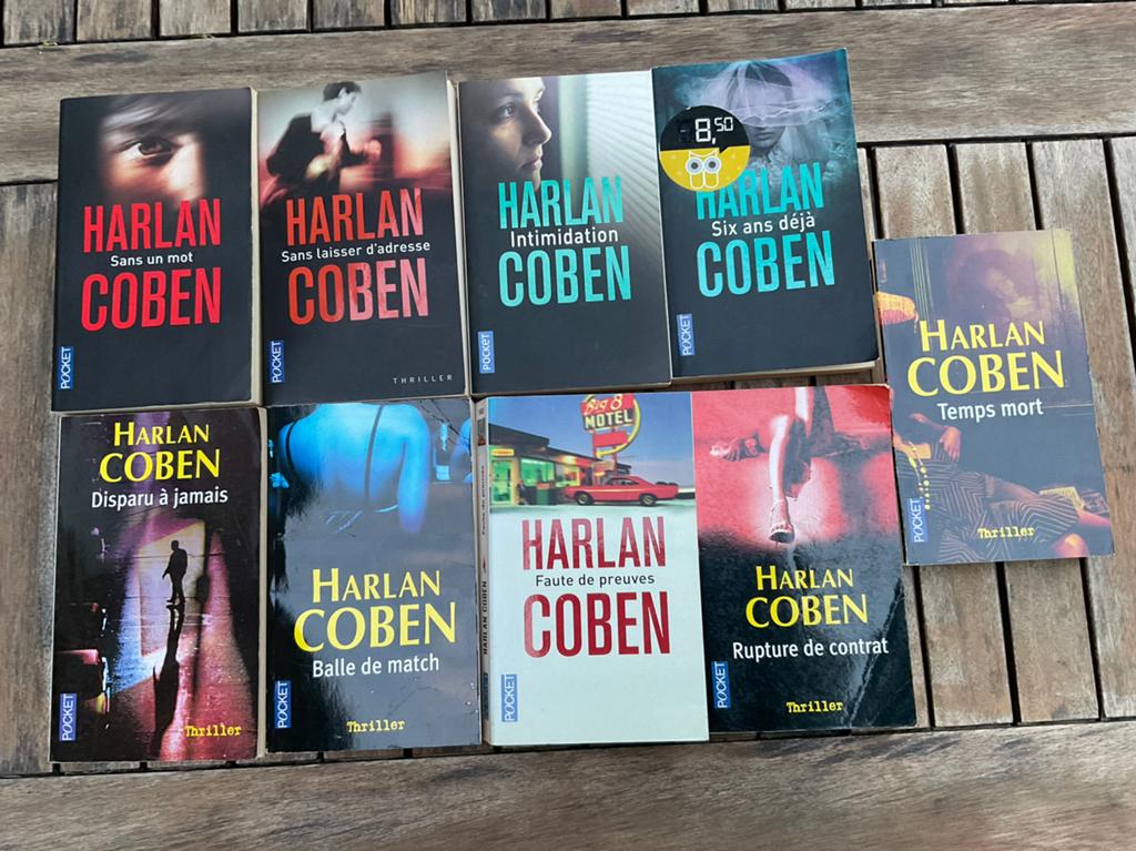 9 livres de Harlan Coben en lot, Enlèvement, Comme neuf