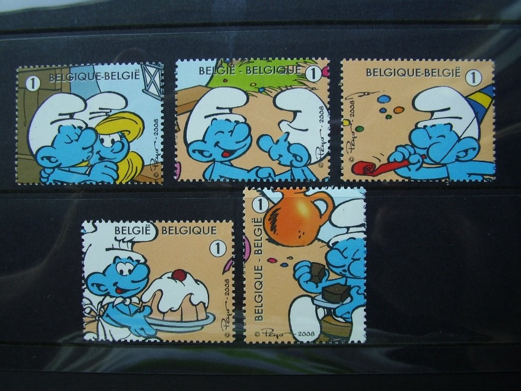 3809 / 3813 postfris - Smurfen, Postzegels en Munten, Ophalen of Verzenden, Postfris