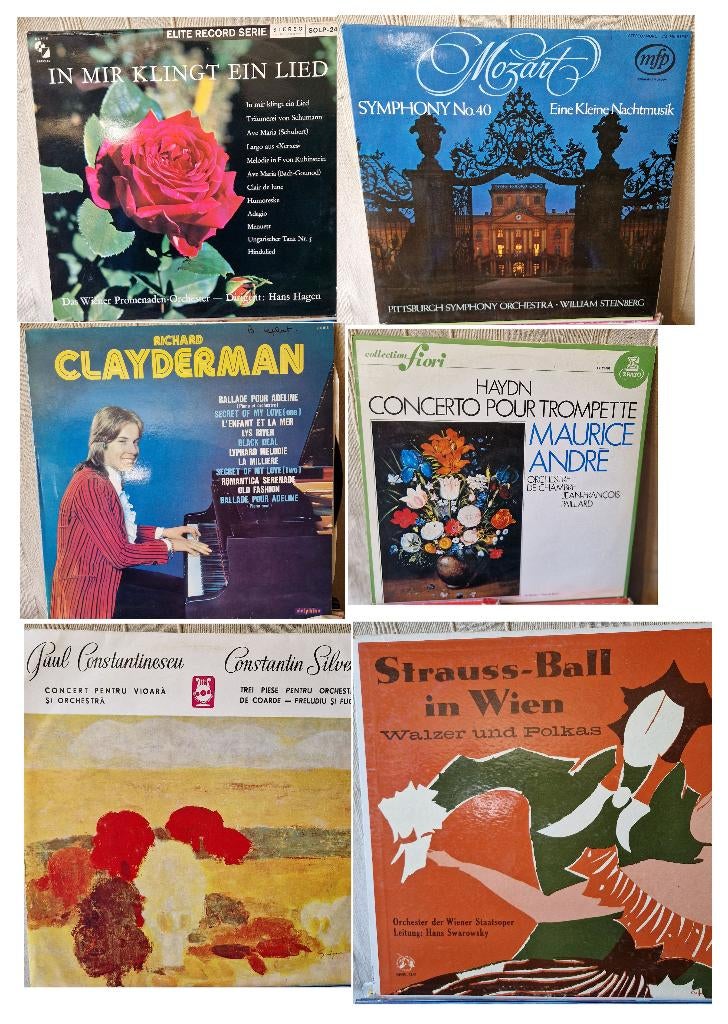 Lot vinyles musique classique Mozart Strauss, Cd's en Dvd's, Vinyl | Klassiek, Gebruikt, Romantiek, Overige typen, 12 inch, Verzenden