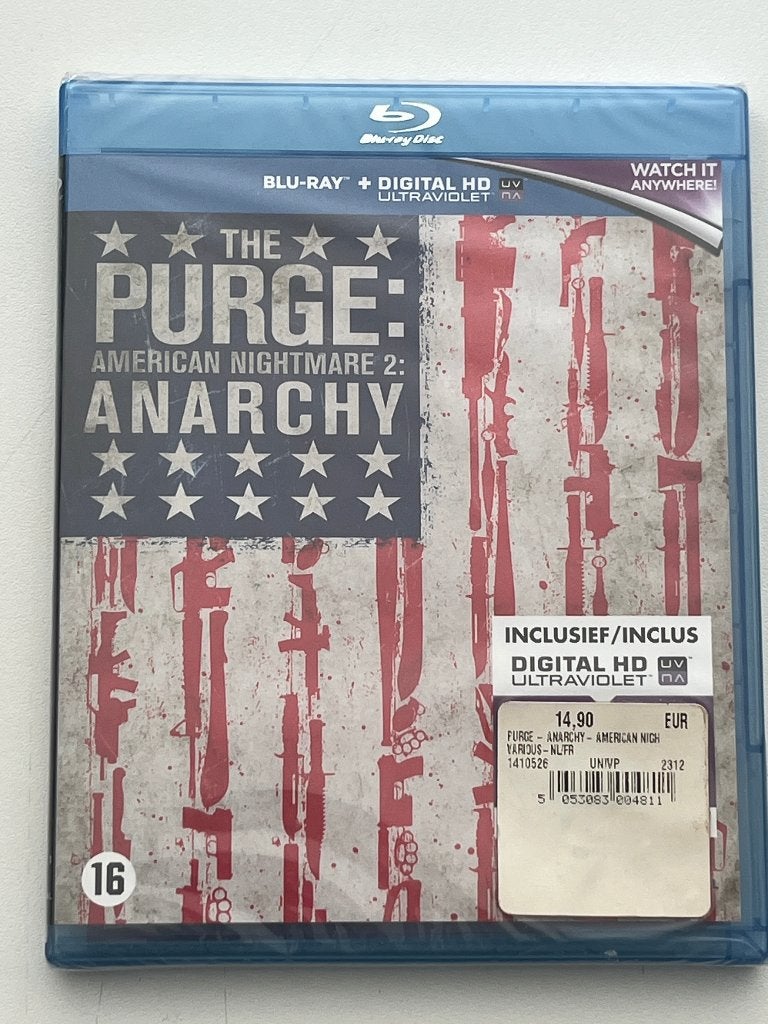 The Purge: Anarchy - Blu-ray (Nieuw), CD & DVD, Blu-ray, Enlèvement ou Envoi, Neuf, dans son emballage, Thrillers et Policier