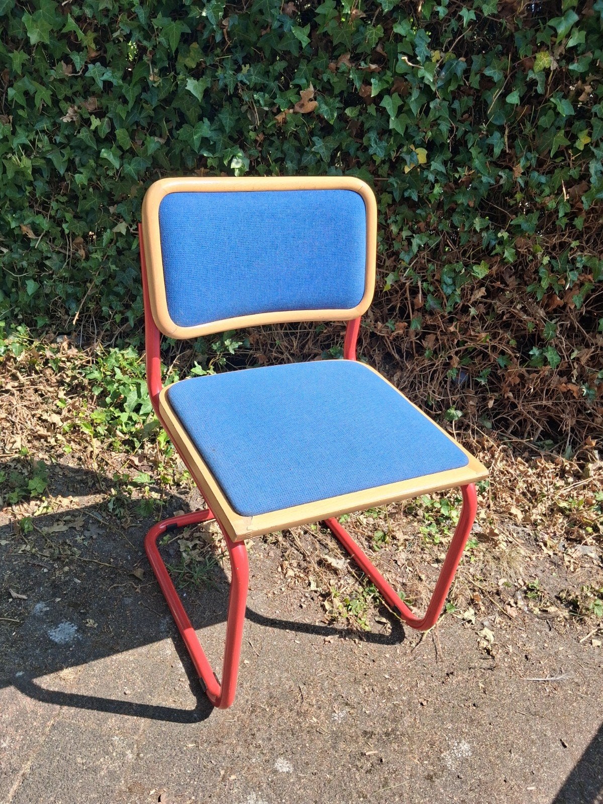 Leuke veelkleurige sledestoel, made in italy, Ophalen, Rood, Bureaustoel