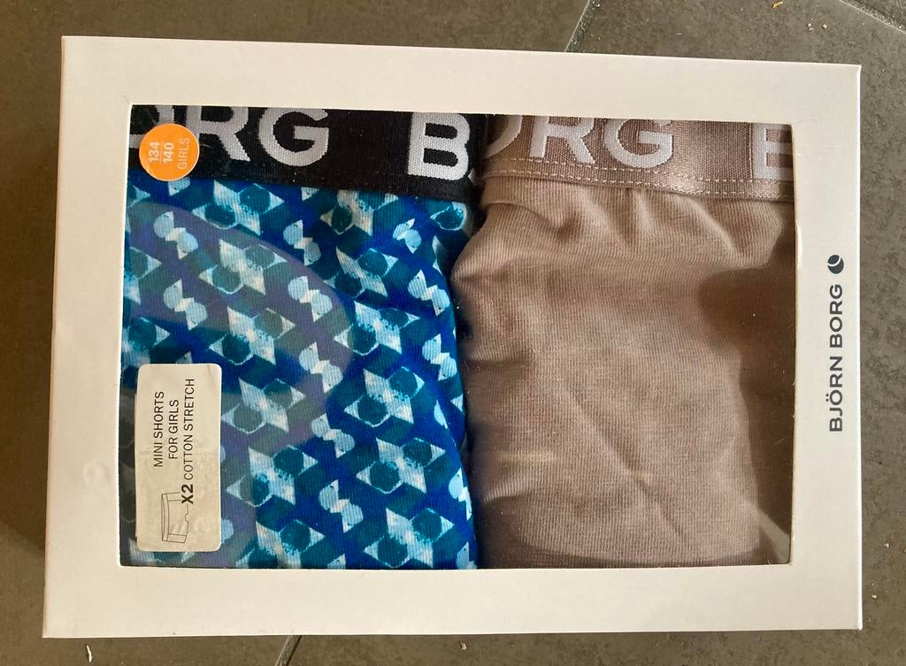 Nieuw! Meisjes - mini shirts BJÖRN BORG maat 134/140, Enlèvement ou Envoi, Neuf, Vêtements de nuit ou Sous-vêtements