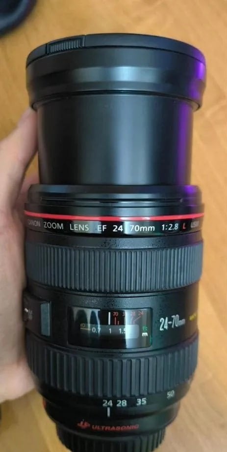 Canon EF 24 70 mm ou 2 8L, TV, Hi-fi & Vidéo, Lentille standard, Comme neuf, Moteur autofocus ultrasonique, Canon EF