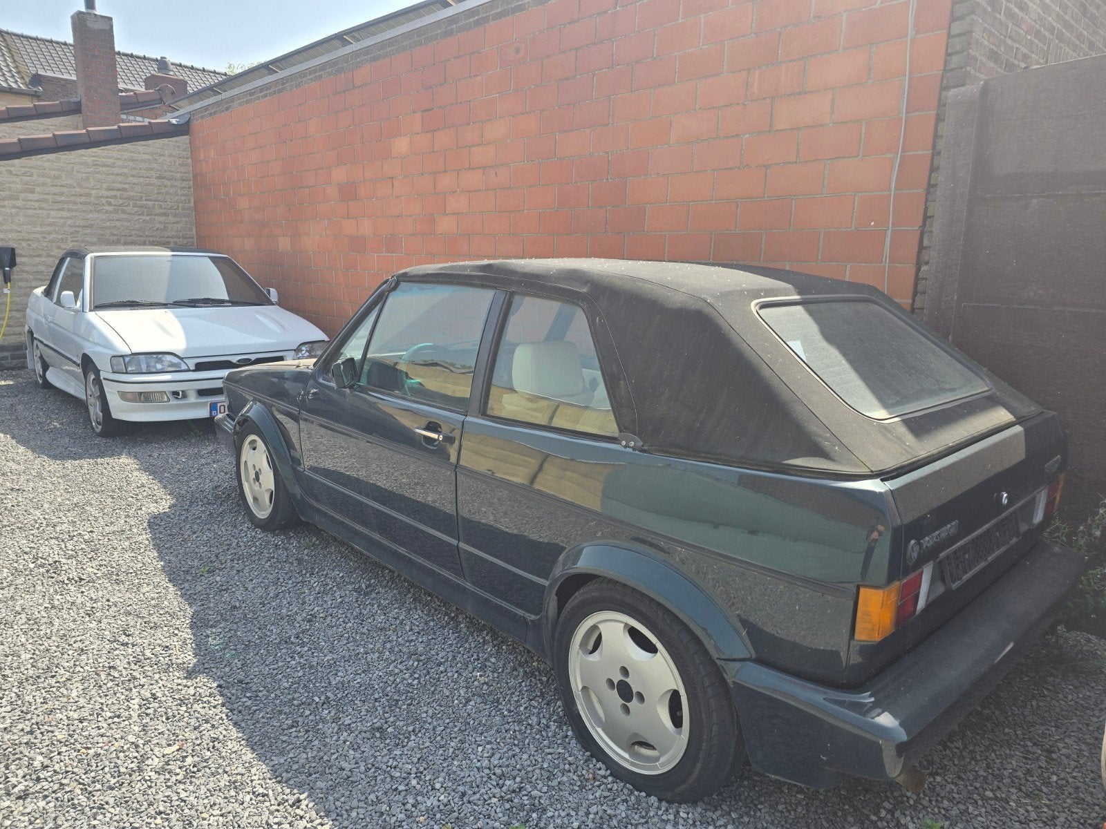 2 oldtimers Ford Escort VW Golf, Autos, Achat, Cabriolet, Particulier, Vert