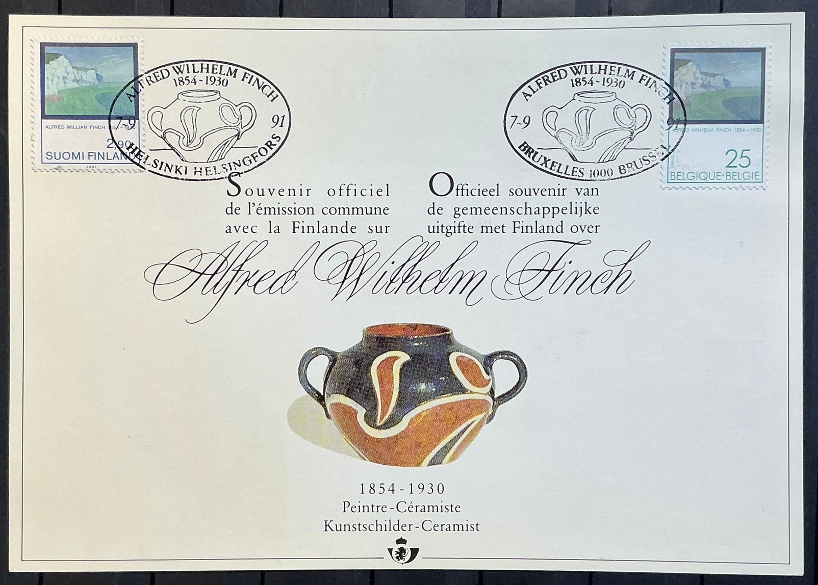 LOT 895. OBP: 2417HK. A. WILHELM FINCH., Ophalen of Verzenden, Gestempeld