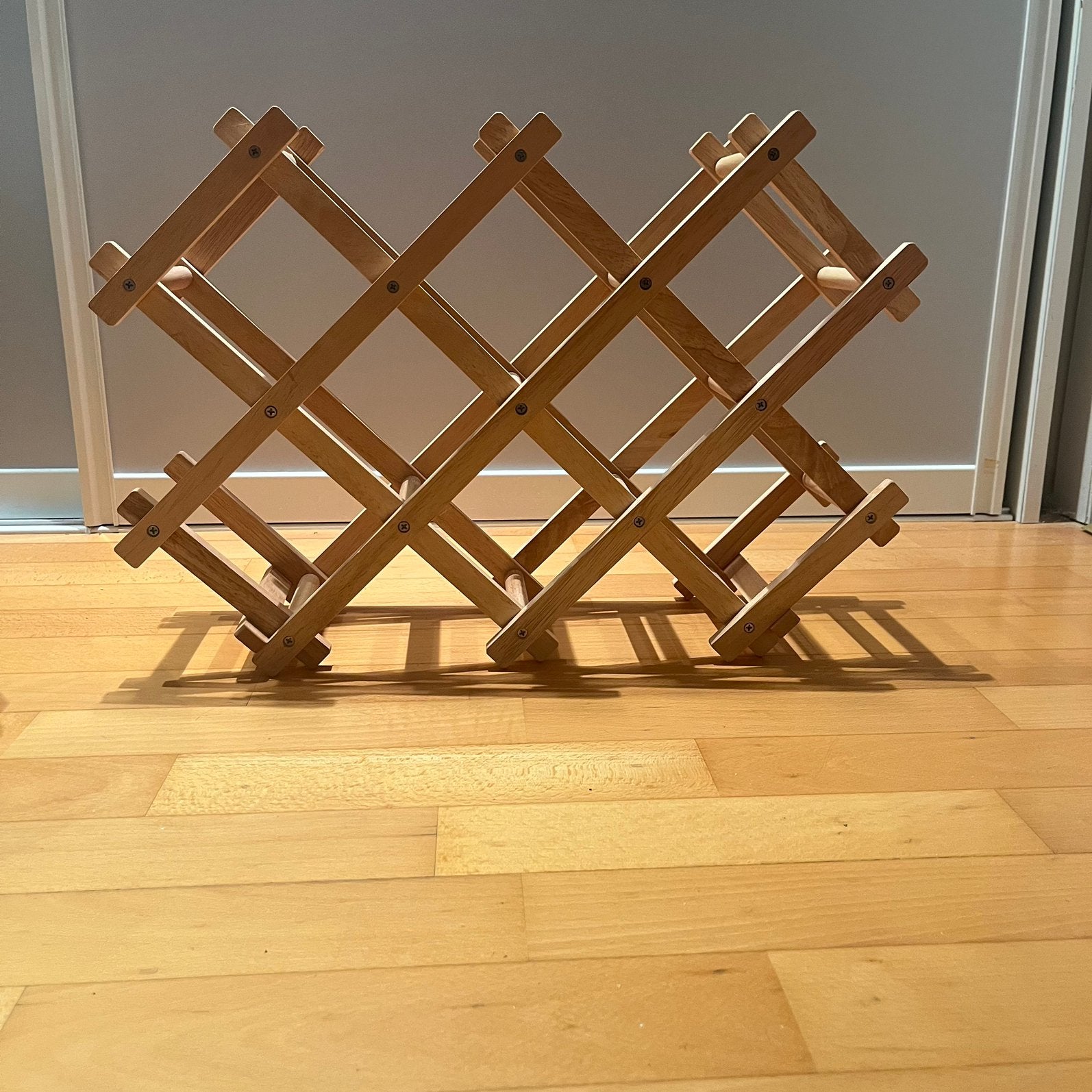 Houten wijnrek, Maison & Meubles, Accessoires pour la Maison | Porte-bouteilles, Comme neuf, Enlèvement, 5 à 15 bouteilles, Bois