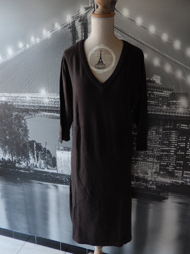 kleedje jurk Woman & Soul - 42, Taille 42/44 (L), Comme neuf, Brun, Sous le genou