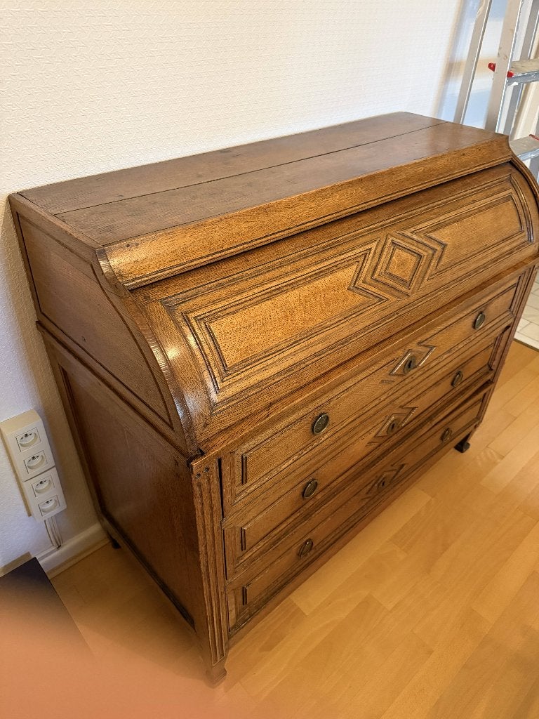 Secrétaire Directoire en chêne massif à abattant XIXe, Directoire, Enlèvement, Utilisé, /