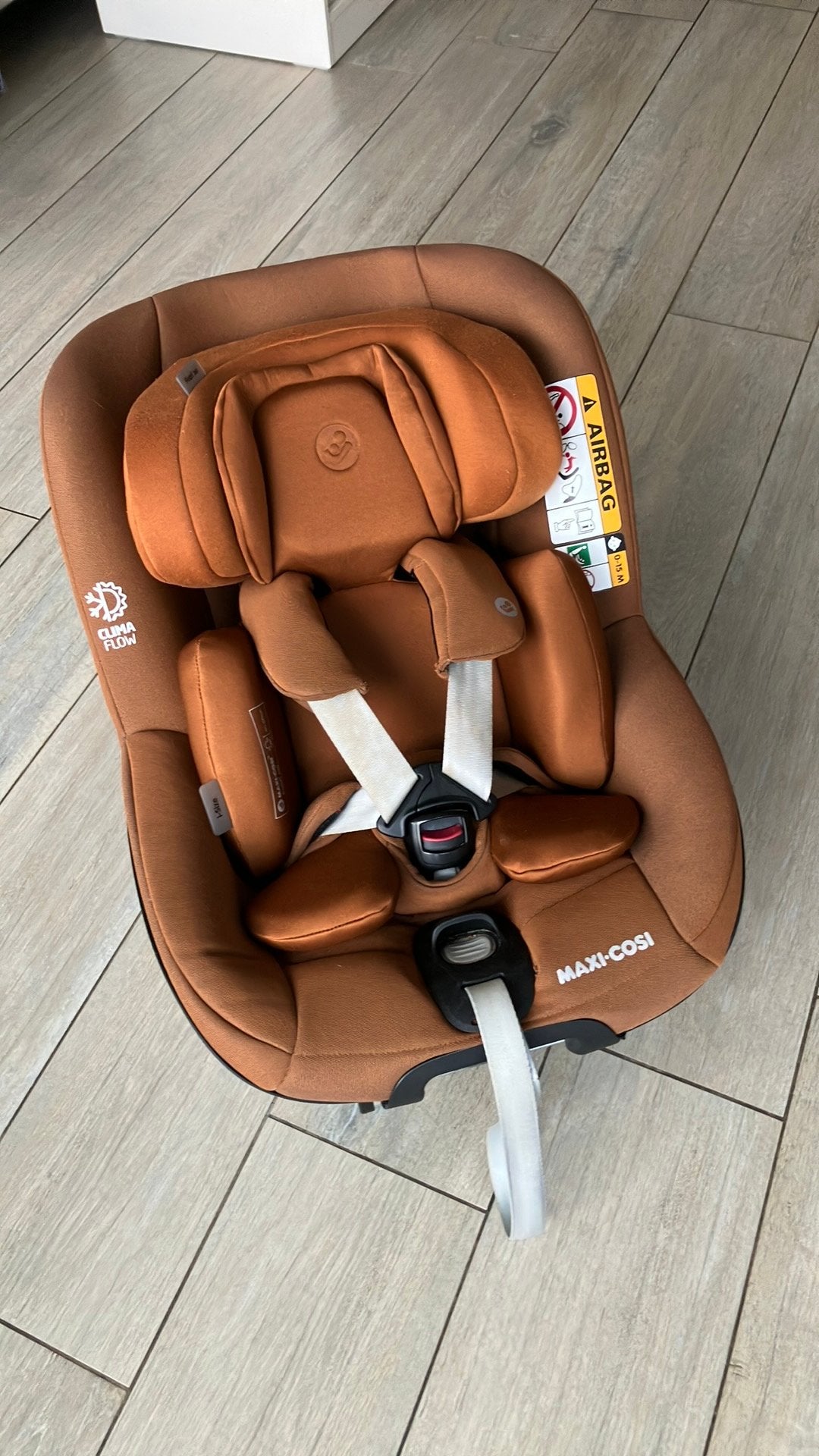 Maxi Cosi Pearl 360 Mica Pro Eco + i-size, Authentic Cognac, Kinderen en Baby's, Autostoeltjes, Ophalen, Zo goed als nieuw