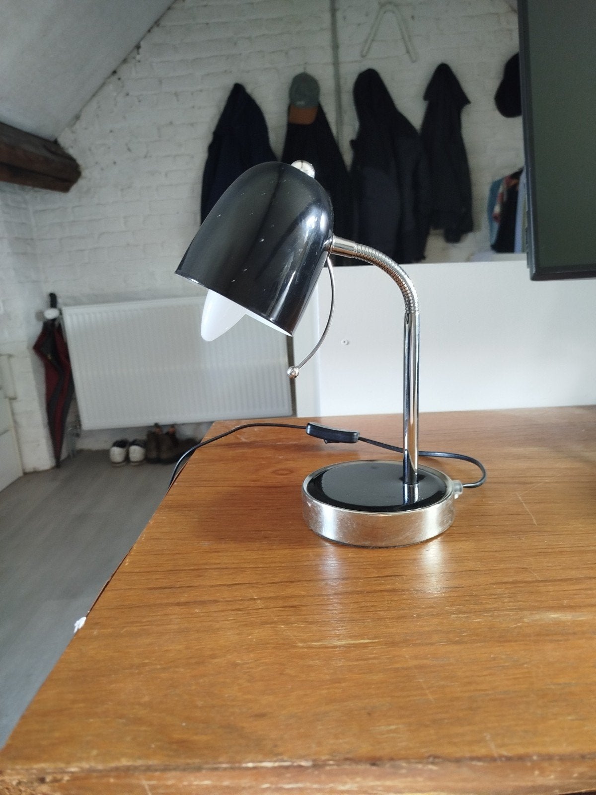 lampe vintage noire, Vintage, Lampe de bureau, Enlèvement, Utilisé
