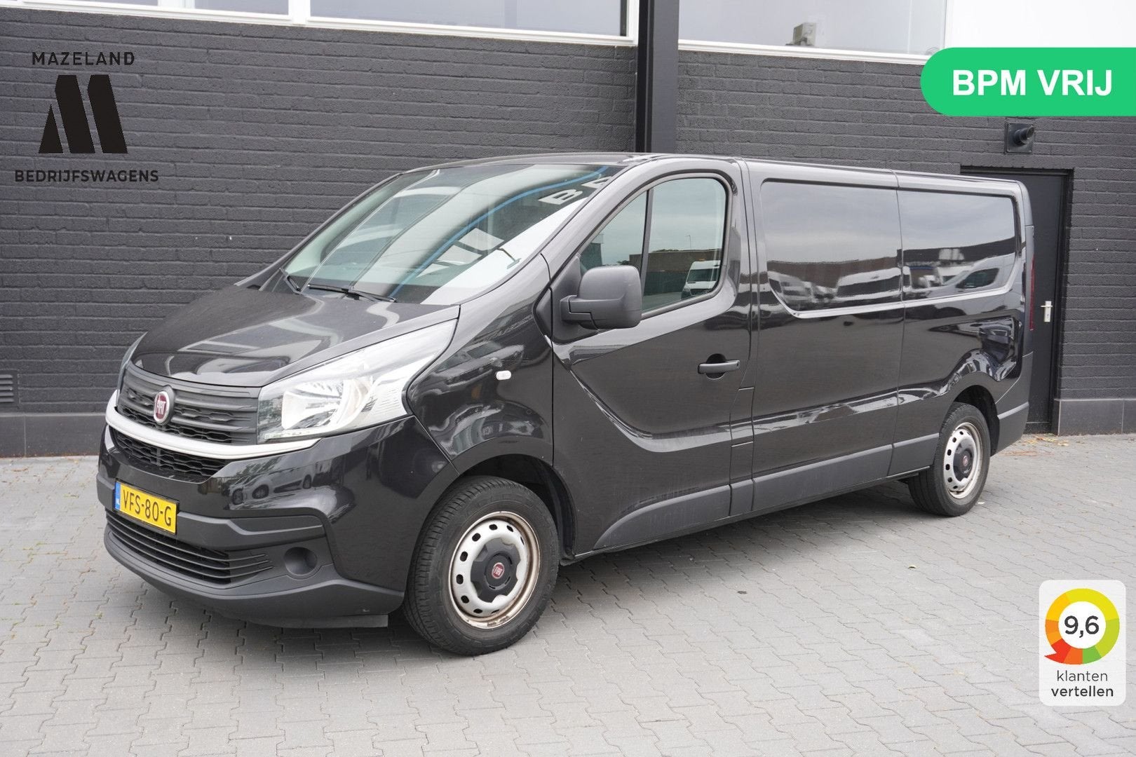 Fiat Talento 1.6 MJ 125PK L2 - EURO 6 - Airco - Navi - Cruis, Auto's, Zwart, Parkeersensor, Onderhoudsboekje, Bedrijf