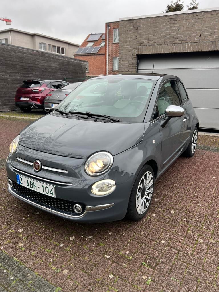 Fiat 500 / Benzine / 2019 / 58dkm / Cruise control / 12M GAR, Autos, Fiat, Cuir, Argent ou Gris, Achat, Boîte manuelle
