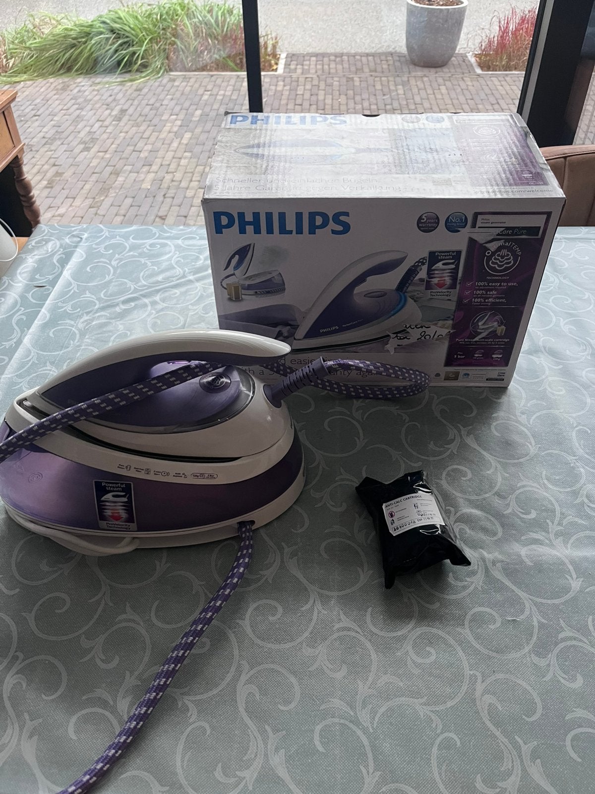 Philips PerfectCare Pure, Ophalen of Verzenden, Zo goed als nieuw, Strijkijzer met snoer