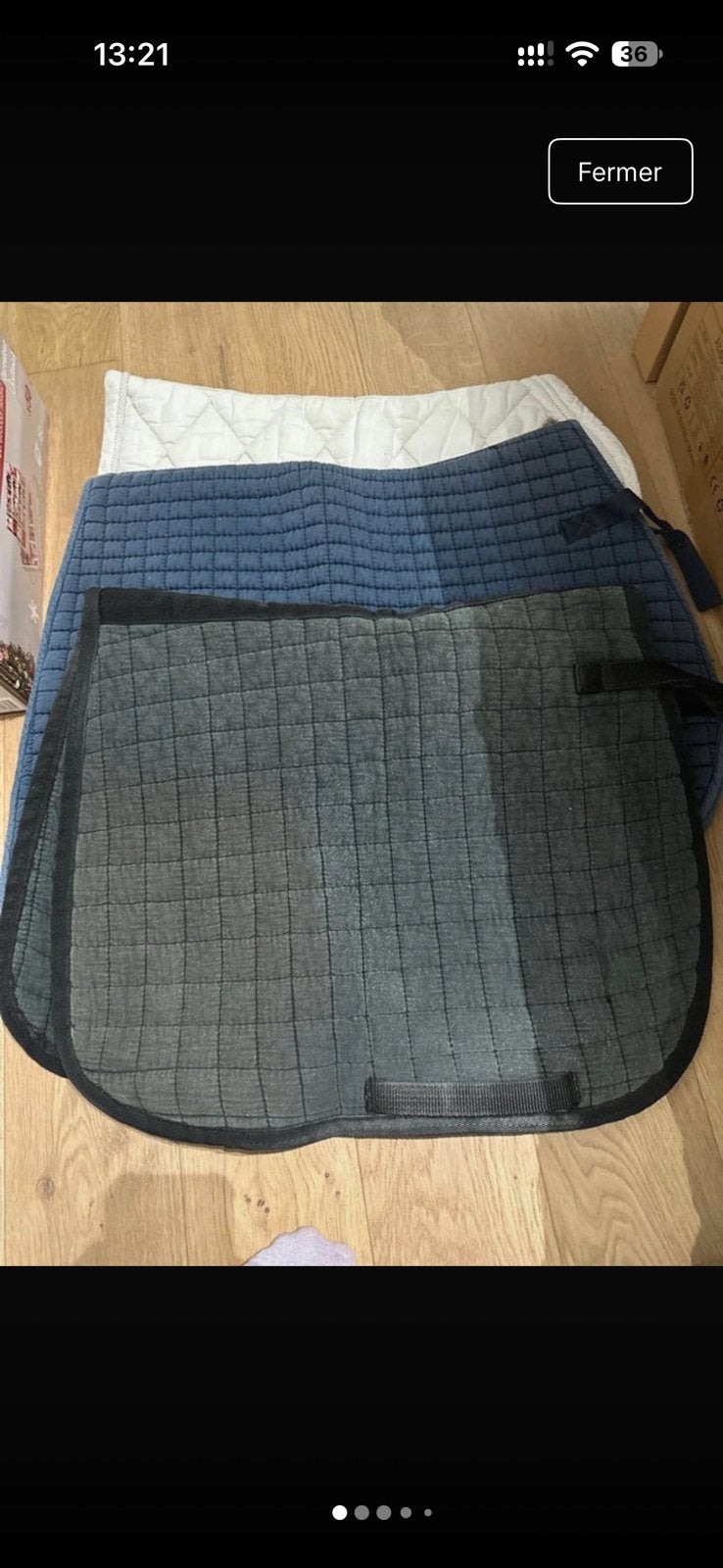 Lot de tapis de selle taille poney et cheval, Full (L), Noir, Enlèvement ou Envoi, Utilisé