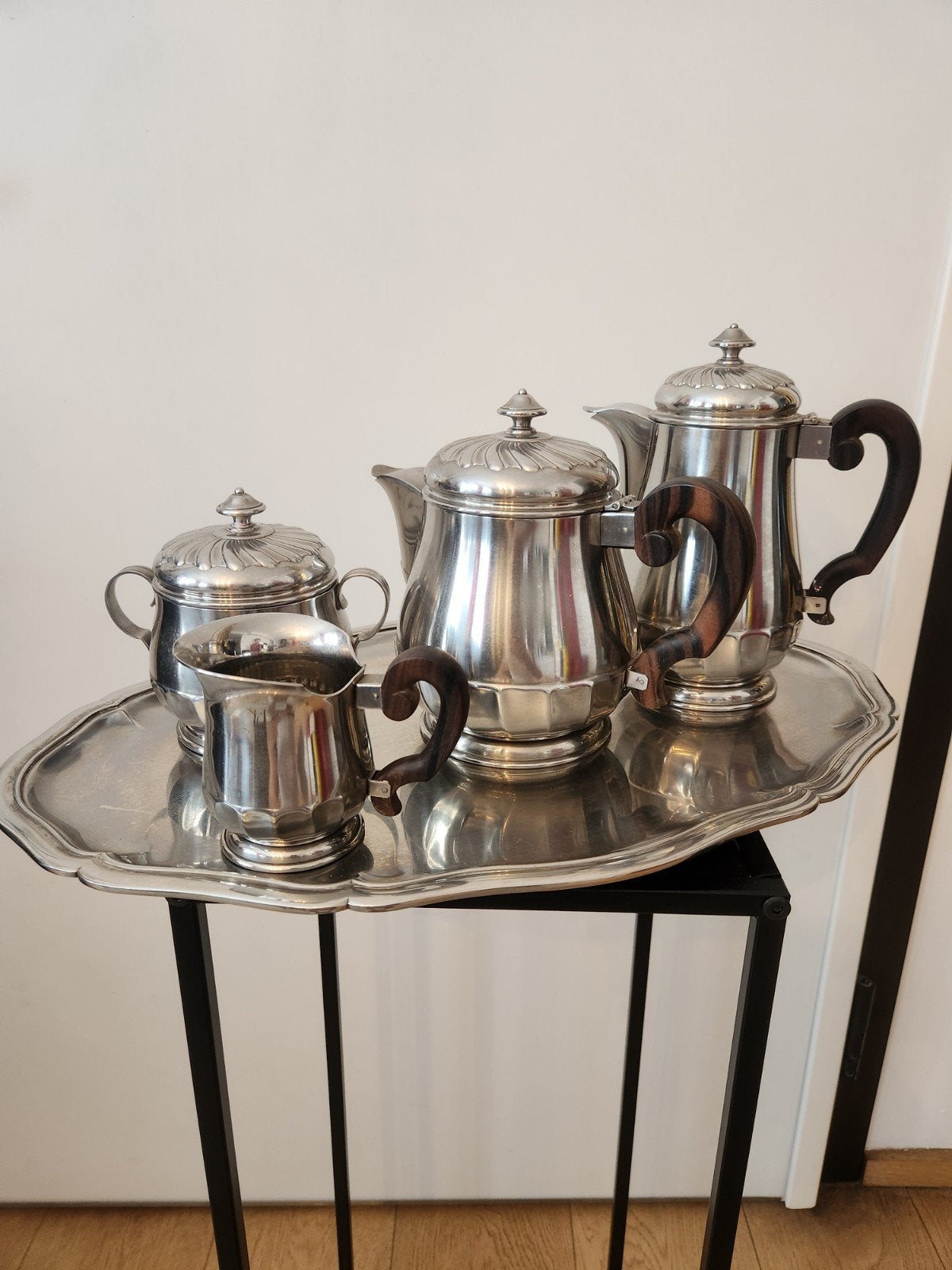 Complete Vintage Koffie- en Theeset met Dienblad - Royal BB, Antiquités & Art, Antiquités | Argent & Or, Enlèvement