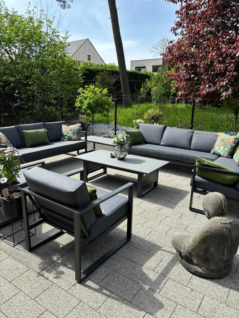 Grote loungeset, Tuin en Terras, Ophalen, Zo goed als nieuw, Loungeset