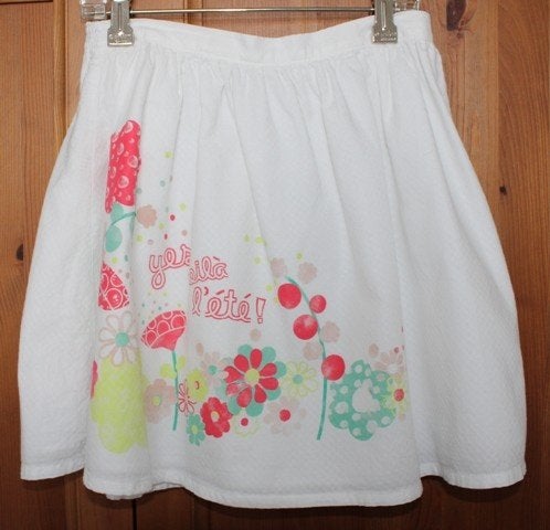 Jupe blanche en coton de chez Orchestra - taille 10 ans, Enfants & Bébés, Robe ou Jupe, Enlèvement ou Envoi, Comme neuf, Fille