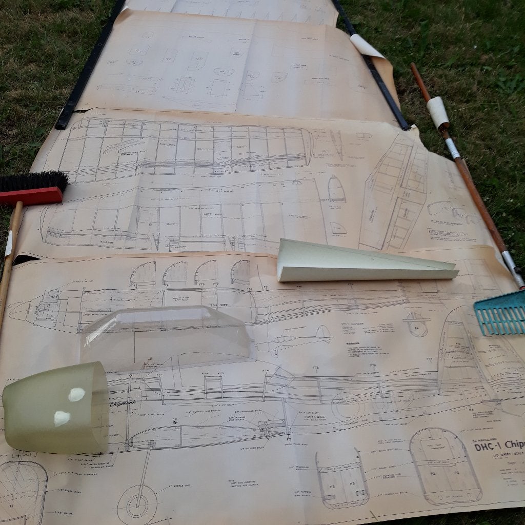 Bouwplan De Havilland DHC-1 Chipmunk 1/5, Ophalen, Zo goed als nieuw