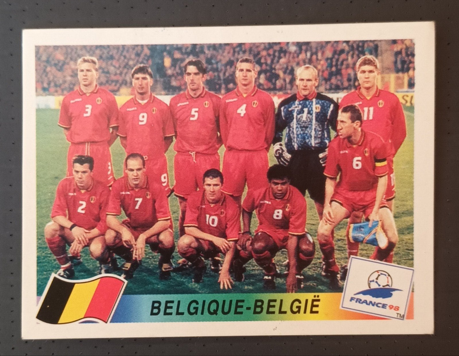 PANINI FRANCE 98 # 317 TEAM BELGIUM, Ophalen of Verzenden