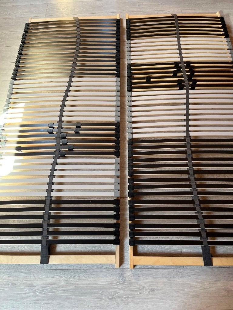 2 sommiers à lattes 80x200cm, Comme neuf, Sommier, 200 cm, Deux personnes