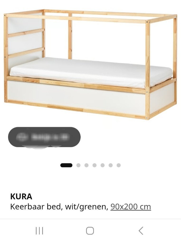 Ikea Kura omkeerbaar bed, Lit mezzanine ou Lit superposé, 85 à 100 cm, Enlèvement, 180 cm ou plus