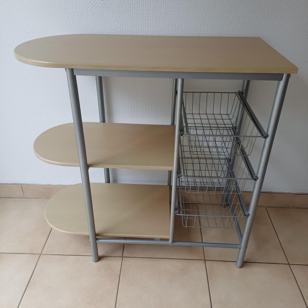 Desserte de cuisine avec 3 paniers coulissants., Maison & Meubles, 25 à 50 cm, 50 à 100 cm, Enlèvement, Utilisé