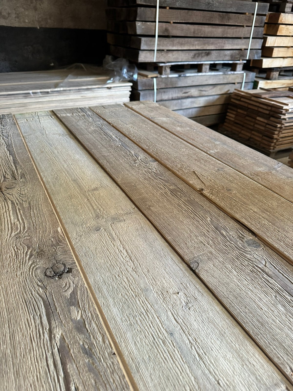 Zomeractie! Gedoubleerde steigerplanken met tand en groef, Enlèvement, Comme neuf, Planches