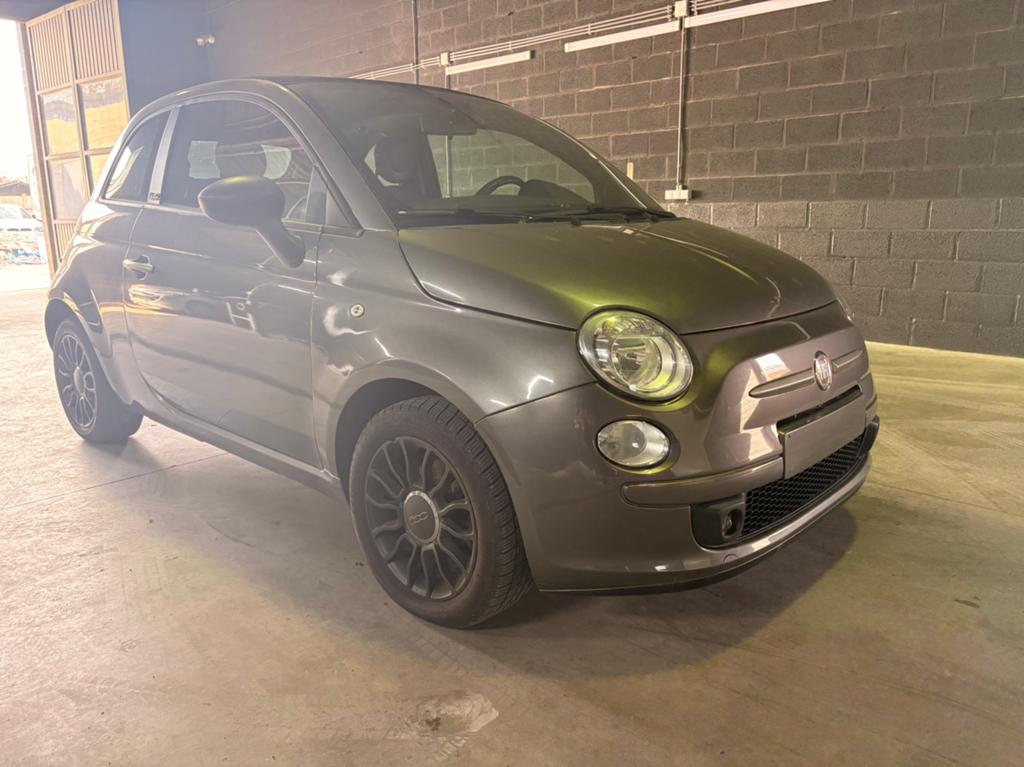 Fiat 500C 0.9 twinair turbo vendu dans l’etat, Euro 5, Zwart, Cabriolet, Leder en Stof