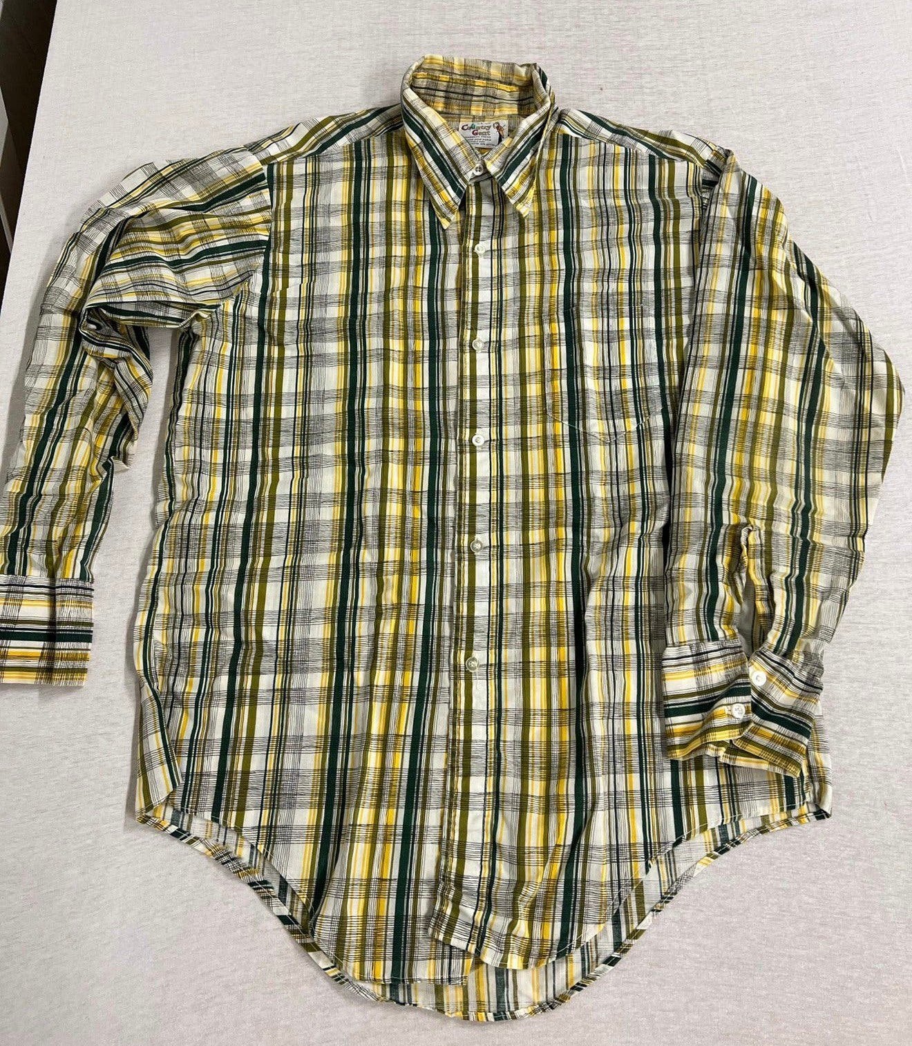 Country Gent blouse overhemd vintage maat-L streep gestreept, Ophalen of Verzenden, Zo goed als nieuw, Meerkleurig, Halswijdte 41/42 (L)