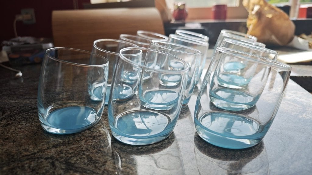Lot de 15 verres à soft, Collections, Enlèvement, Utilisé, Verre à eau