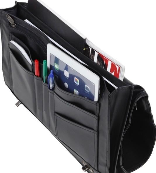 Leren Elite Design-aktetas voor heren van het merk d-p Paris, Gebruikt, Zwart, Leer, Ophalen