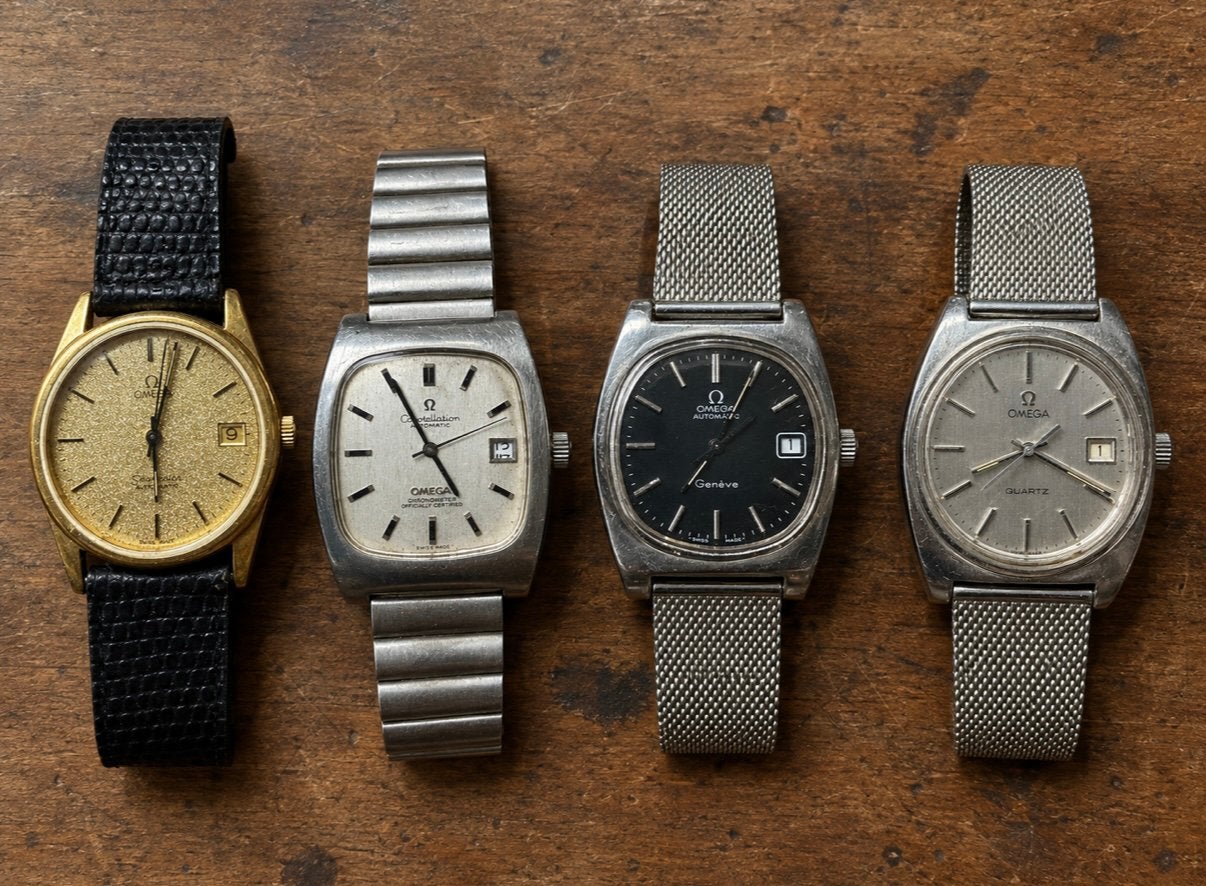 4 x Vintage Omega Watches Collection, Handtassen en Accessoires, Horloges | Antiek, Ophalen of Verzenden, Omega