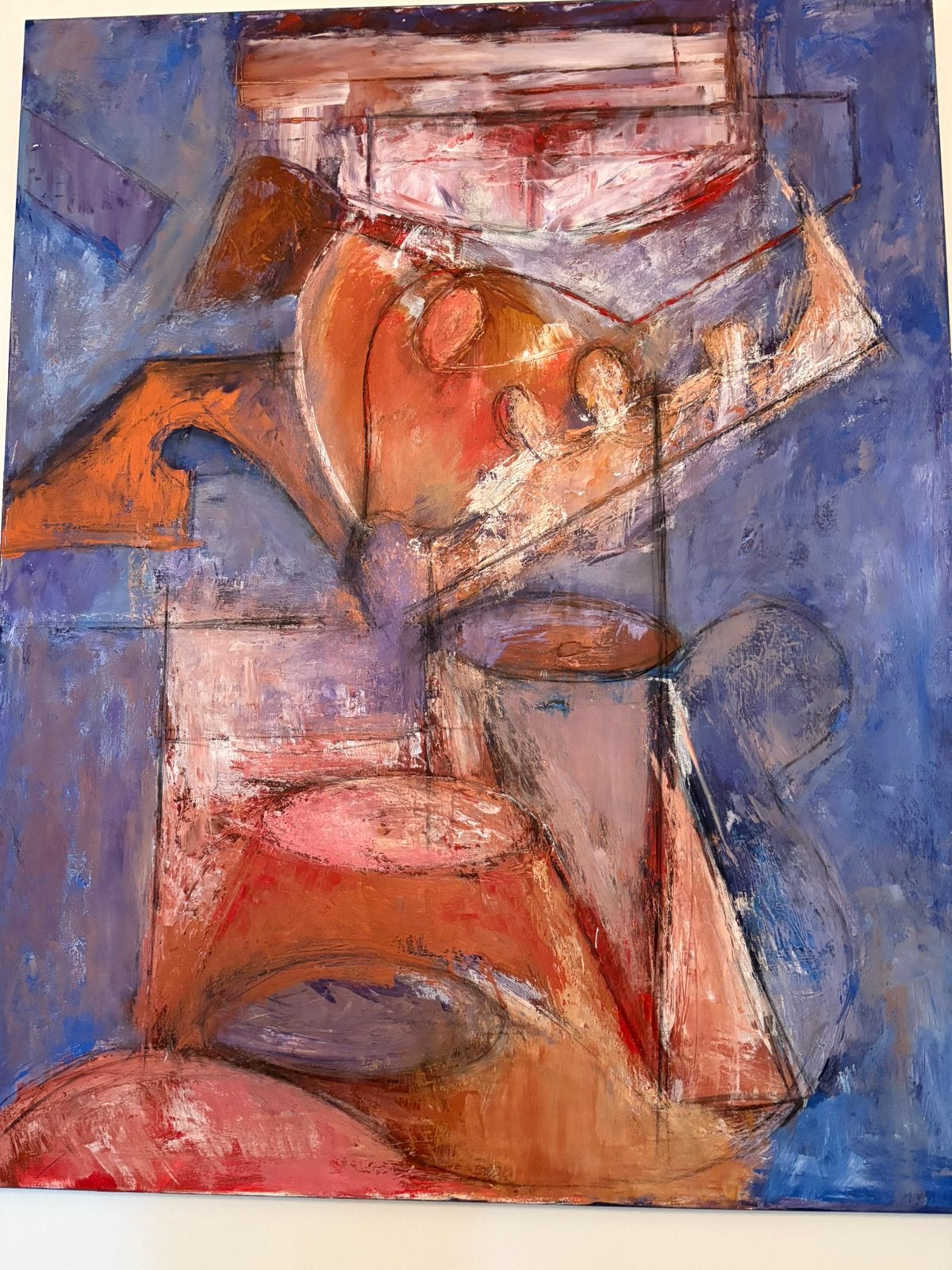 Groot schilderij 150x120cm, Antiek en Kunst, Ophalen