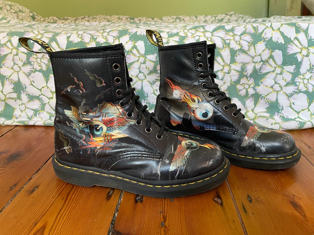 Dr. Martens noires T38 Rick Griffin, Dr. Martens, Enlèvement, Boots et Botinnes, Porté