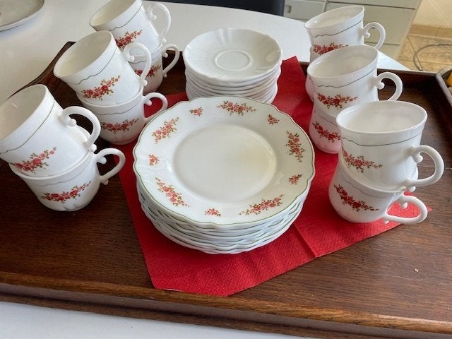 arcopal vintage bloemenservies, Ophalen, Gebruikt