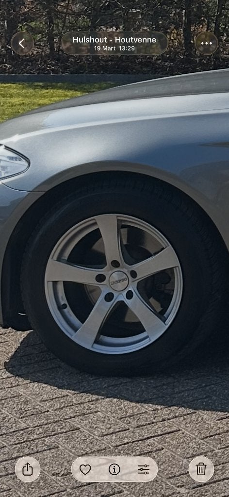 5x120 Winterset bmw, Ophalen, 17 inch, Band(en)