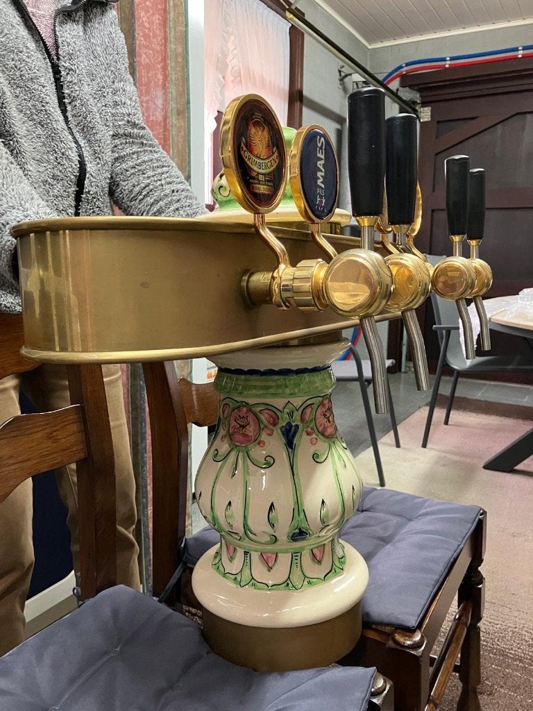 Koperen en porseleinen tapkraan 4 taps, Ophalen, Gebruikt, Overige typen
